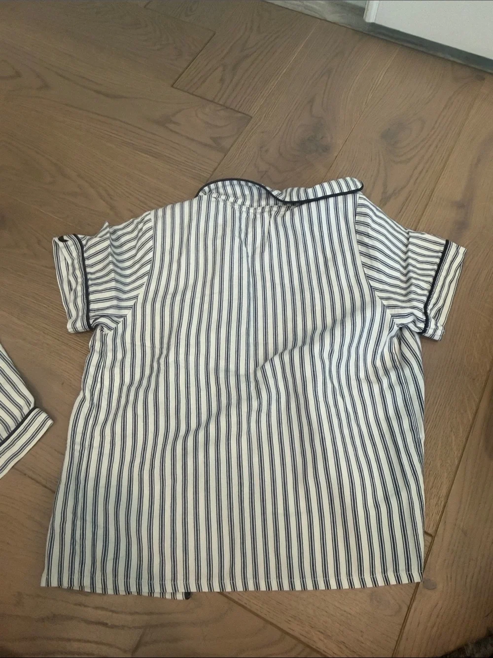 Striped Blue and White Kids Pajama Set by Petite Plume